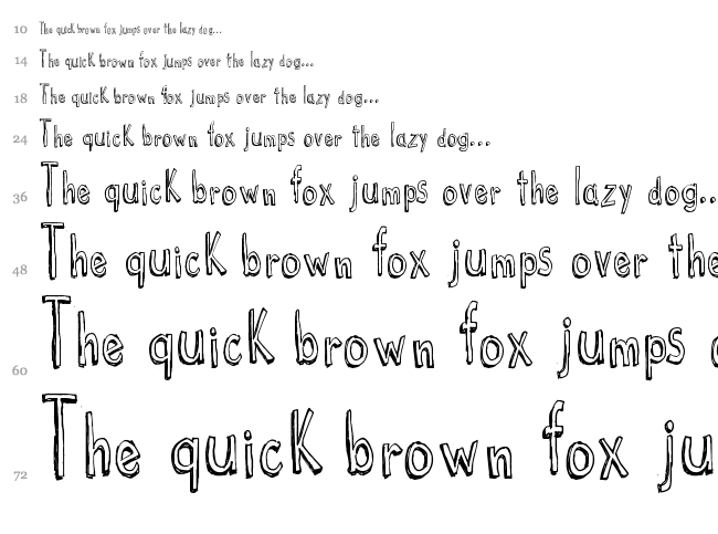 Cartoon  Tunes font waterfall